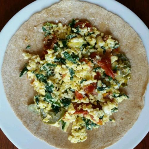 Spinach Feta Egg Wrap