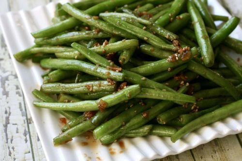 Spicy Garlic-Sesame Green Beans