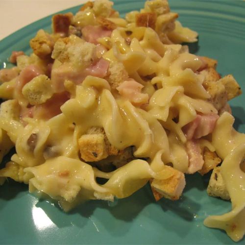 Easy Ham and Swiss Casserole