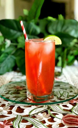 Prickly Pear Tonic and Lime