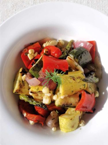 Grilled Vegetable Salad with Fresh Herb Vinaigrette