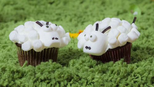 Easter Lamb Cupcakes