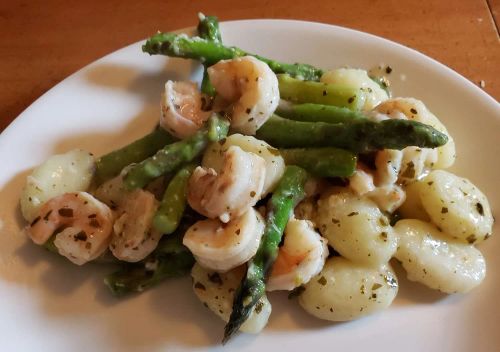 Gnocchi with Pesto and Shrimp