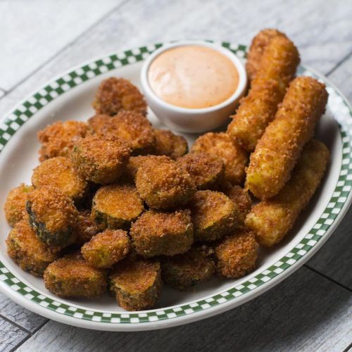 Stuffed Fried Pickles