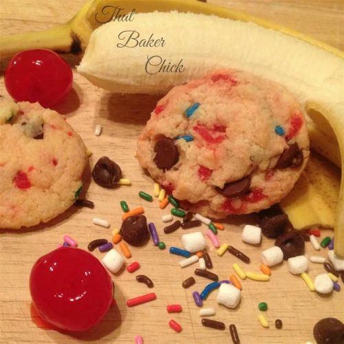 Banana Split-Flavored Funfetti Cookies