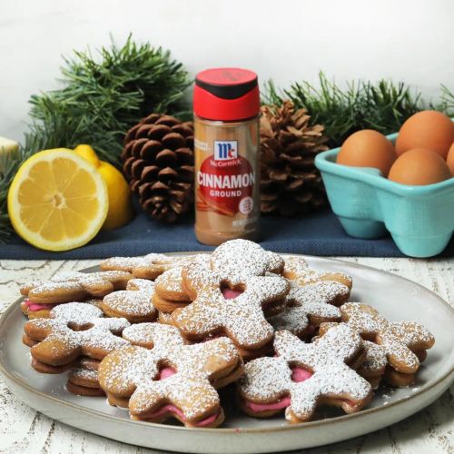 Gingerbread Linzer Cookies