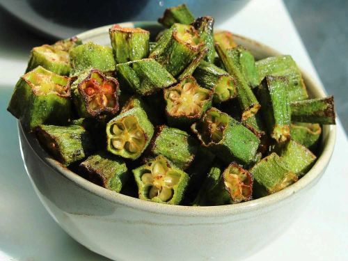 Air Fryer Roasted Okra